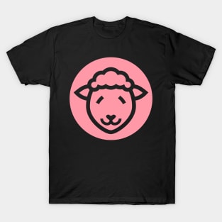 Cute Sheep Icon - in pink T-Shirt